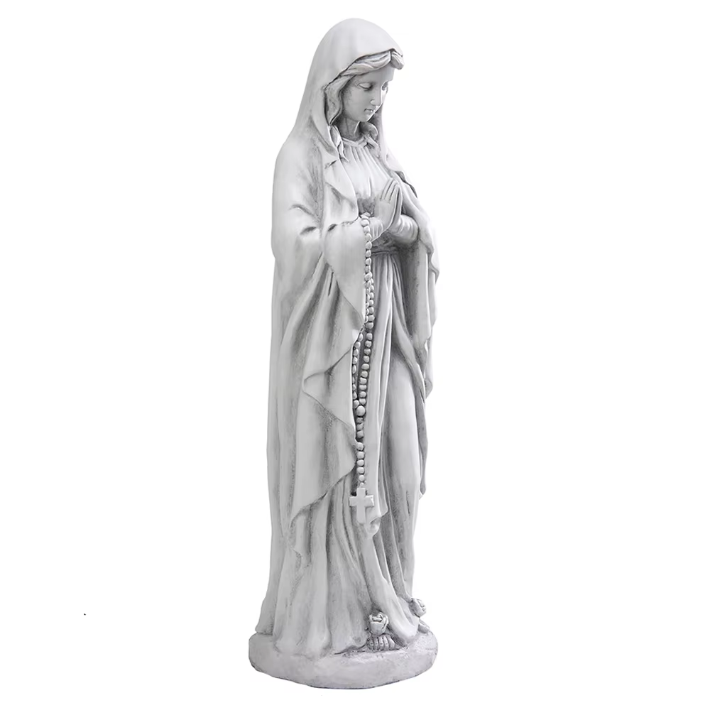 Statue de prière de la vierge marie, décorations religieuses de jardin extérieur, liquidation pour l