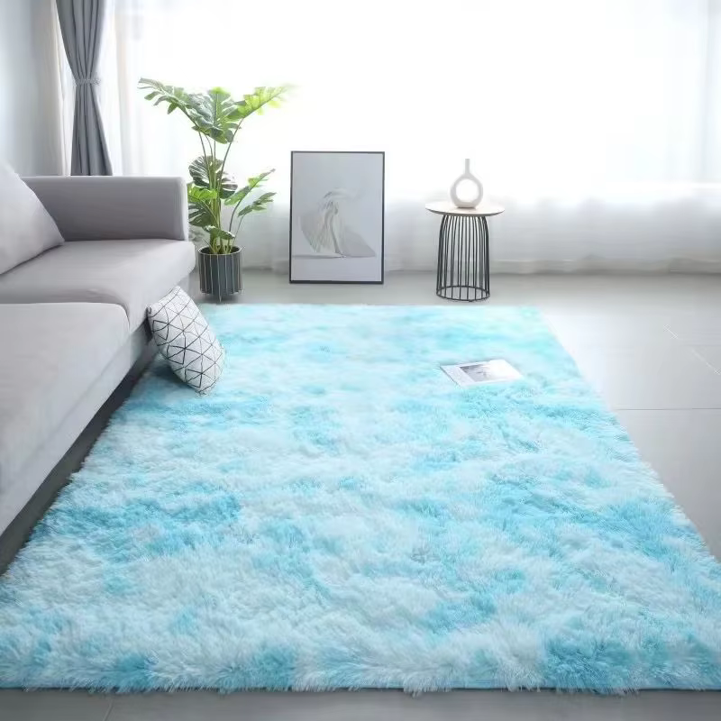 VIKAMA tapis en laine de soie chambre d'enfants salon chambre Tie-Dye antidérapant lavable lavable e