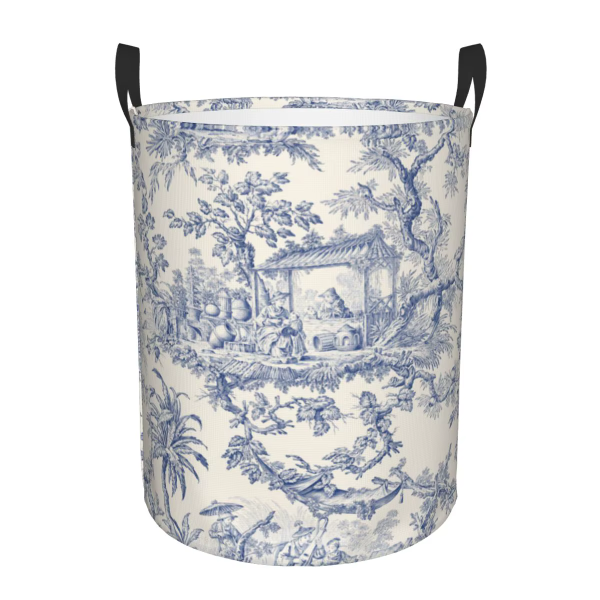 Panier à linge pliable à Motif français, motifs Toile De Jouy personnalisés, panier à vêtements pour