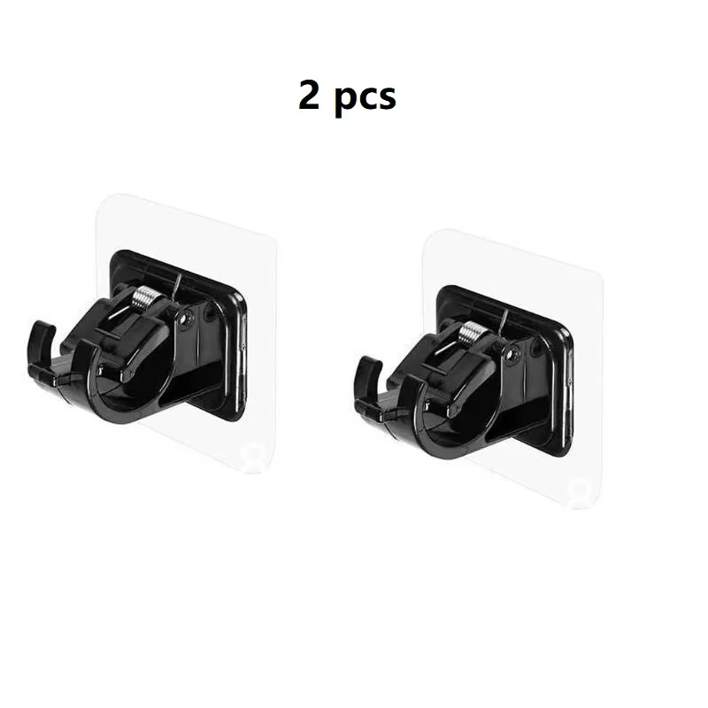 2 pièces crochet de tringle à rideau sans poinçonnage support de tringle à rideau ménage support mur