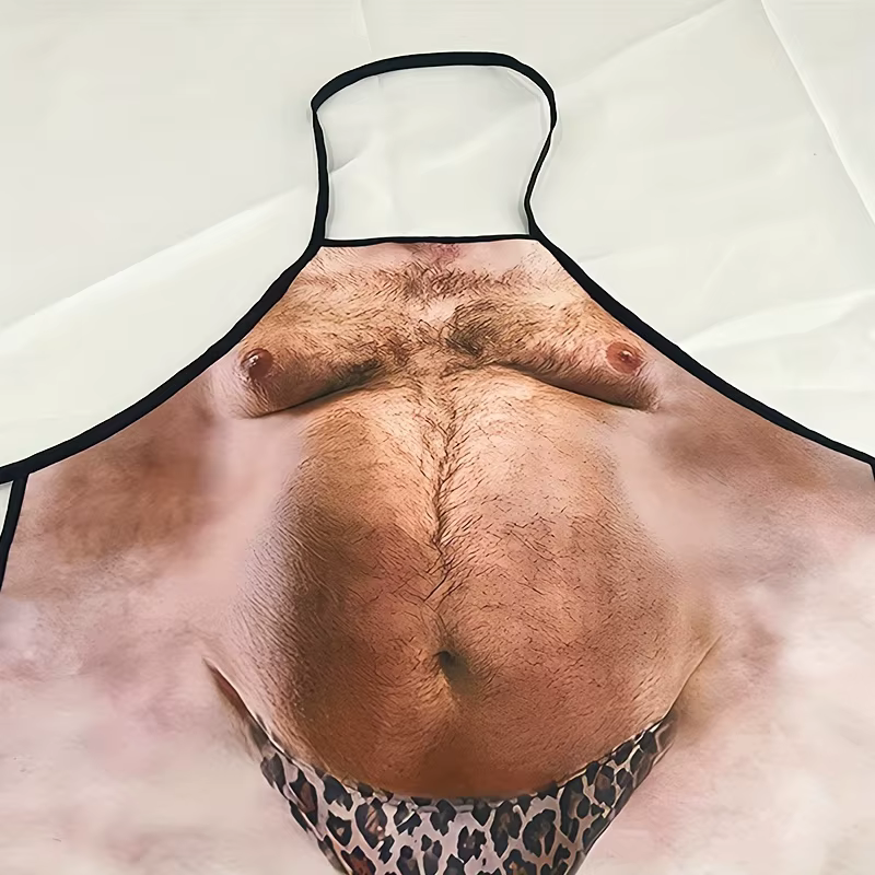 Tablier de cuisine imprimé Beer Belly pour homme - Matière polyester, tissé, adapté pour le barbecue