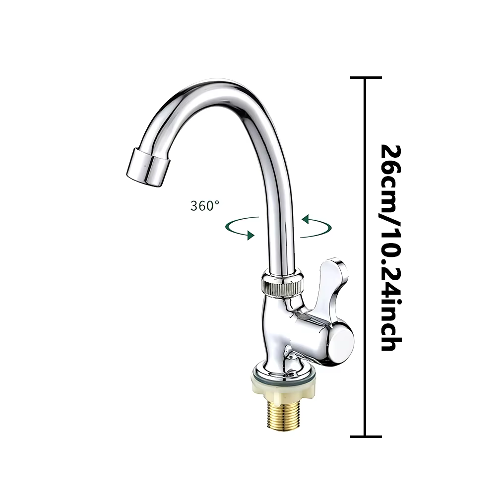 Robinet de cuisine vertical en acier plastique pour évier, purificateur d'eau, mitigeur à levier uni