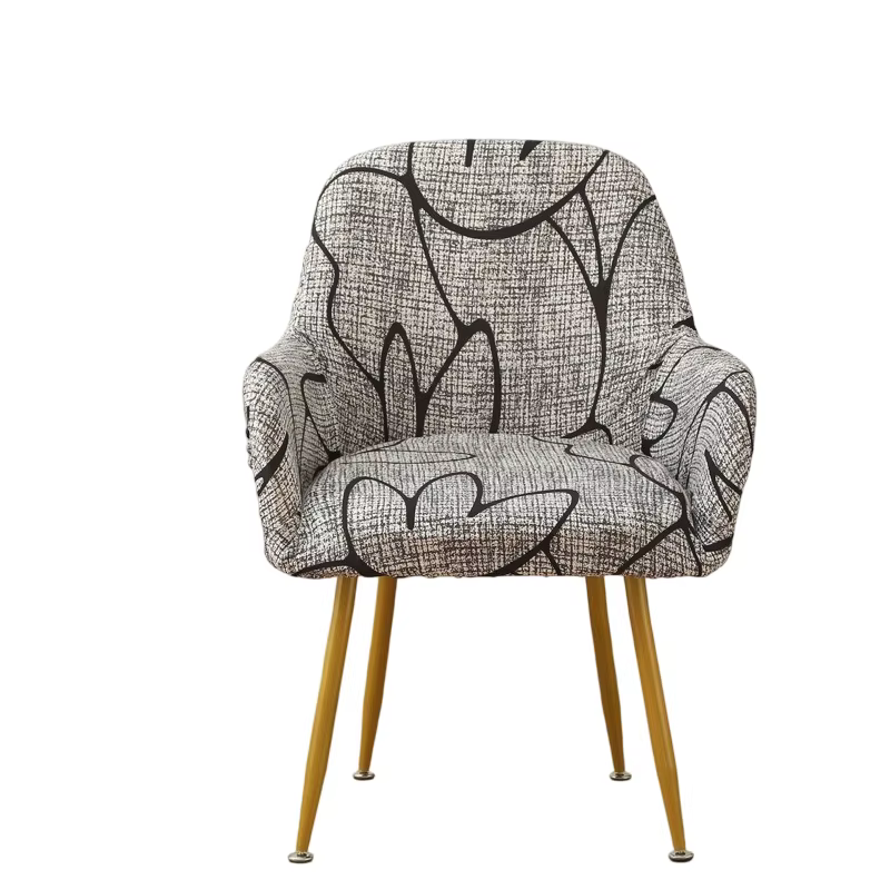 1 housse de fauteuil haute en forme d'arc, housse de chaise de salle à manger anti-poussière et rési