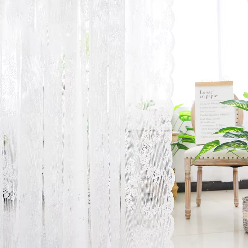 Rideau de fenêtre en dentelle, stores de fenêtre pour salon, demi-fonckout, rideaux décoratifs pour 