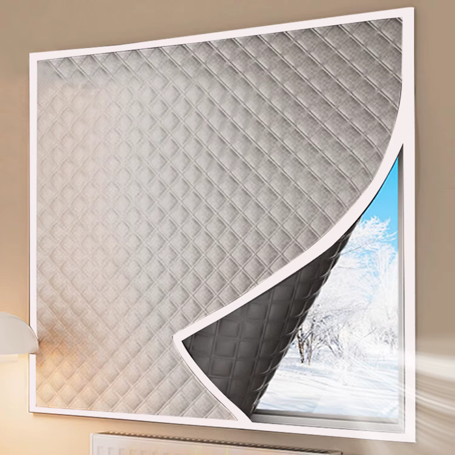Rideaux chauds d'hiver, rideaux monobloc coupe-vent et anti-froid, rideaux non perforés isolants the