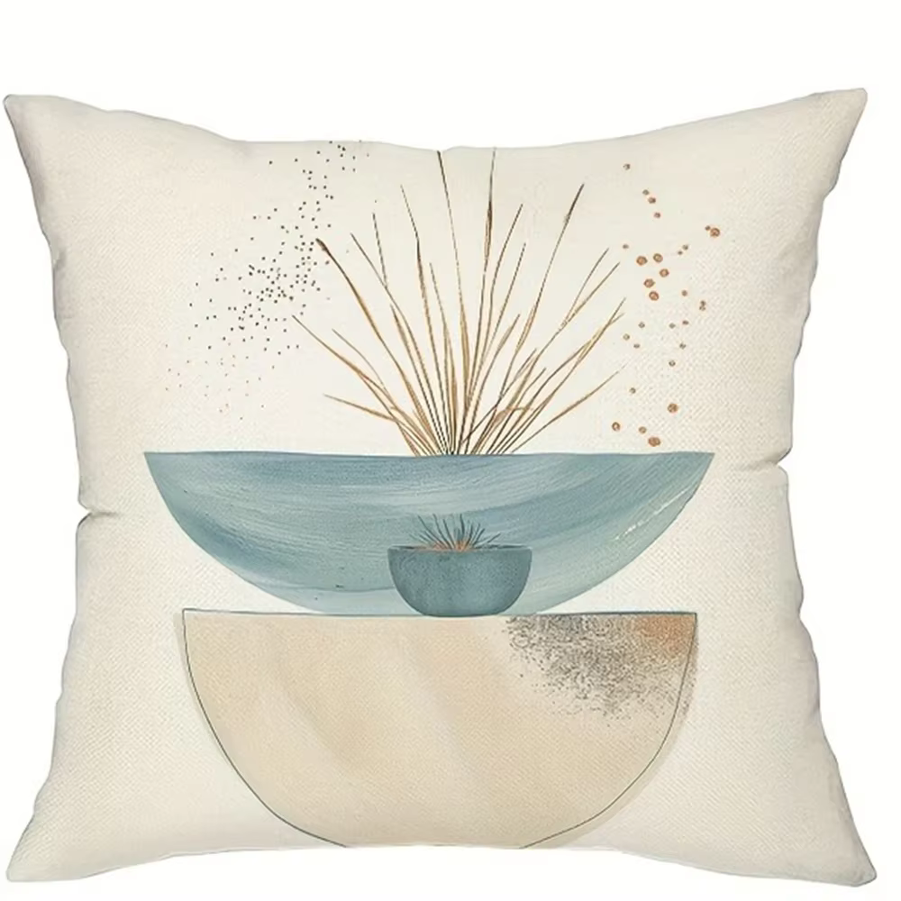Housse de coussin Style bohémien, décoration de maison, abstraite, Simple, motif de feuilles géométr