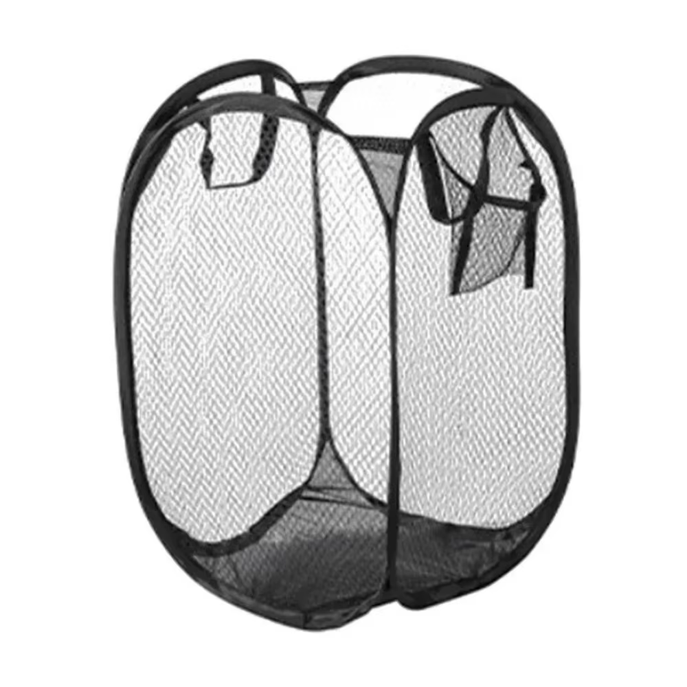 Panier à linge sale pliable et portable pour la maison, sac de rangement en maille pour dortoir univ