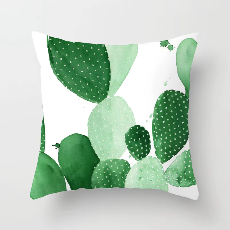 Cantum-Juste de coussin avec plante du désert succulente, pour canapé et chaise de maison