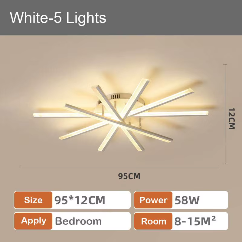 Plafonnier LED en spirale pour salon, chambre à coucher, cuisine, salle de bain, décoration moderne 