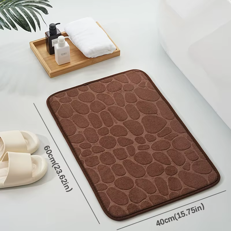 Tapis de sol de salle de bain de grande taille, antidérapant, absorbant, longue bande, pour baignoir