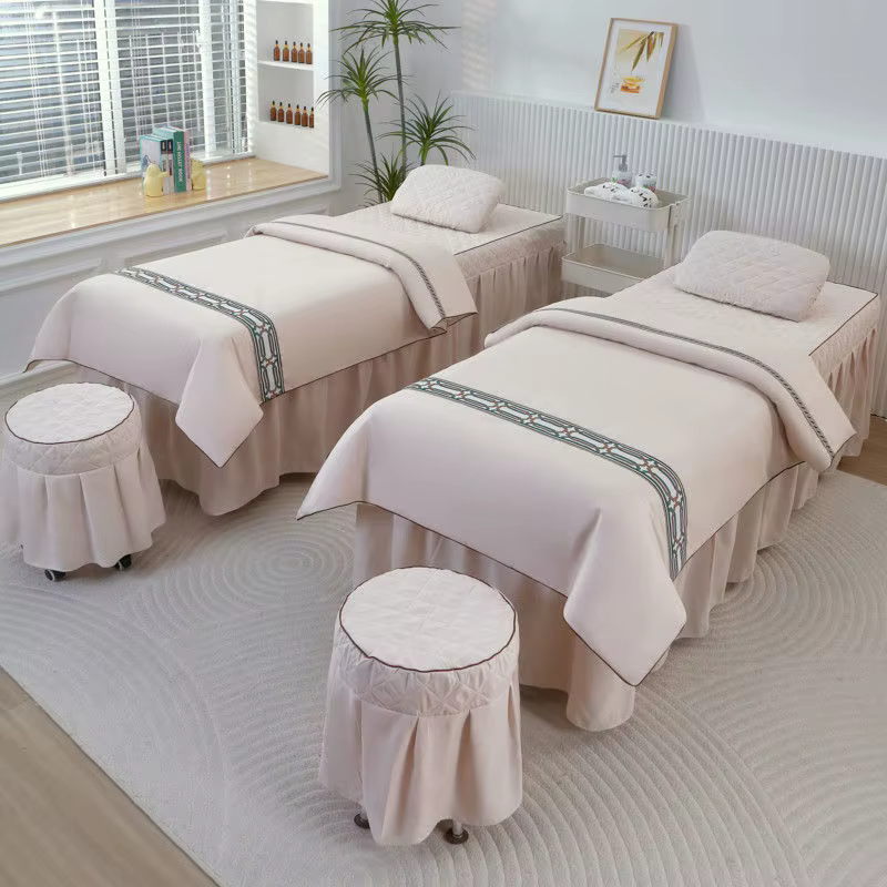 Ensemble de literie pour Salon de beauté, couvre-lit de Massage, luxe abordable avec trous, housse d