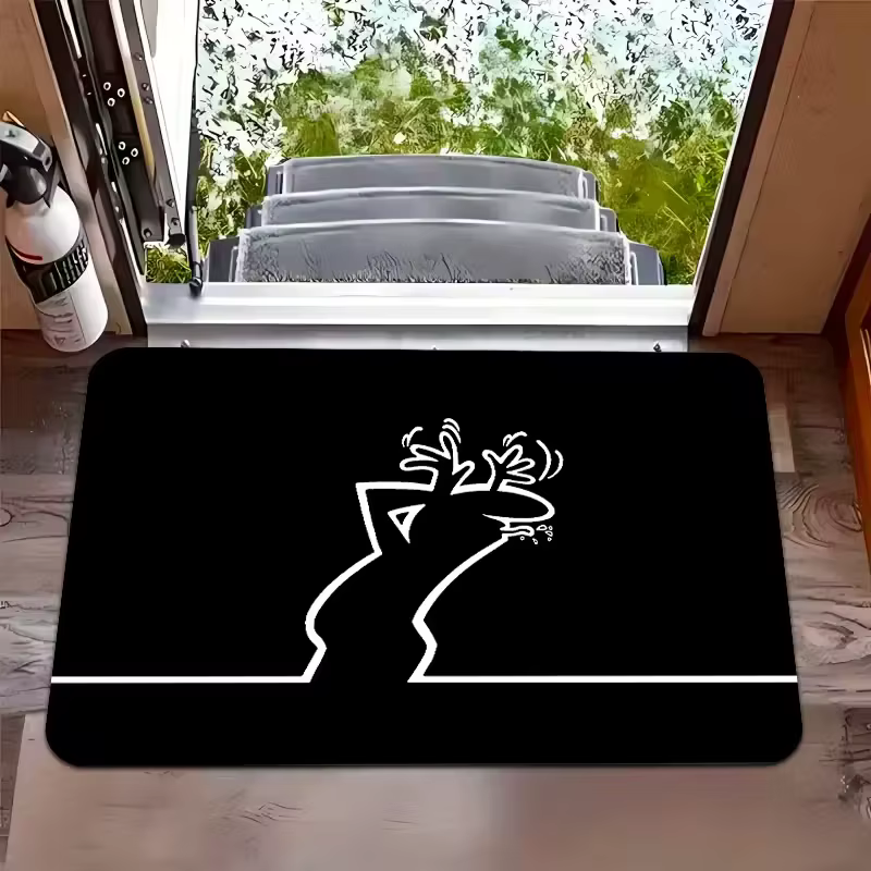 Tapis à motifs créatifs, décoration de la maison, entrée, porte, design minimaliste moderne, dessin