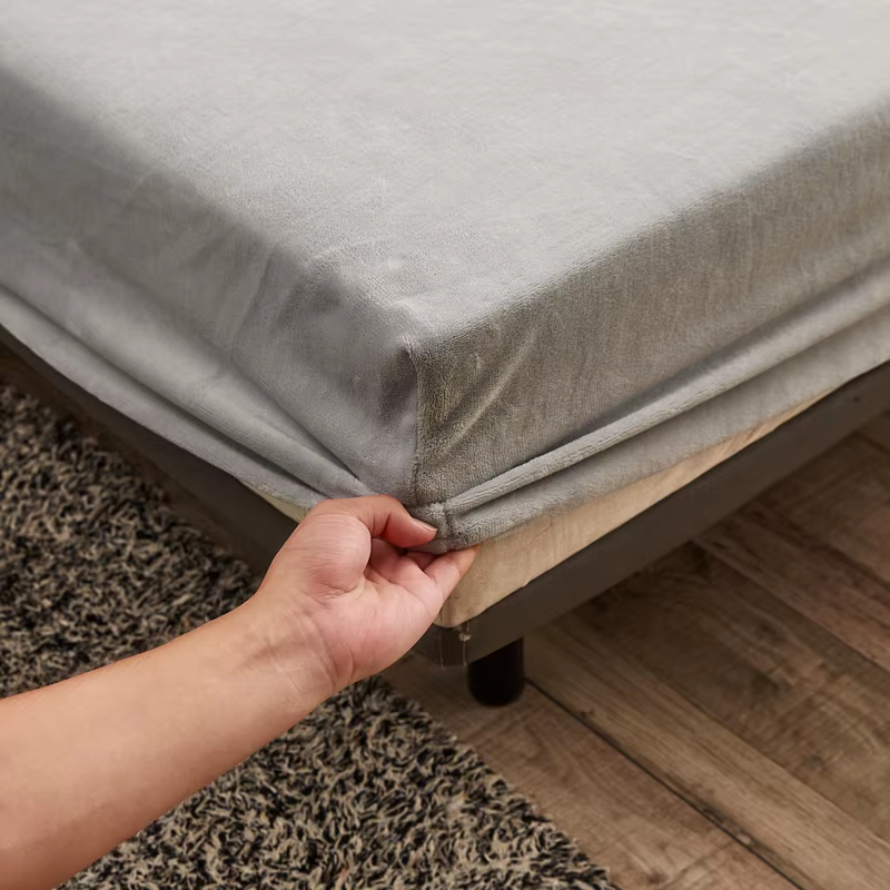 Drap-housse en tissu velours extensible solide, couvre-lit élastique doux, housse de matelas, protec