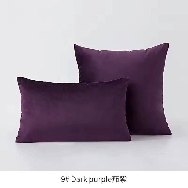 Housse de coussin en velours néerlandais sur mesure 30x50cm 40/45/50/55/60cm, couleur unie, pour lit