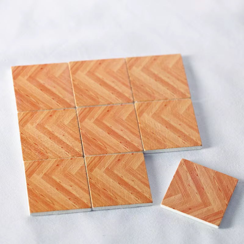 Autocollant mural Miniature pour maison de poupée, 30mm x 30mm, pour sol en bois, cuisine, salle à m