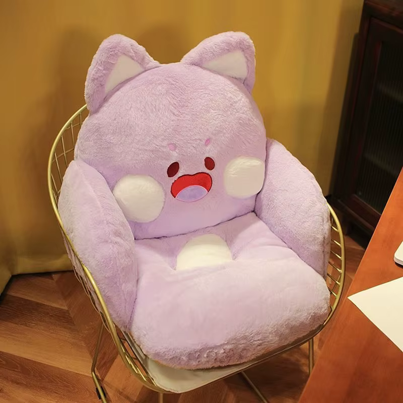 Coussin de siège mignon avec dossier, décoration de maison Kawaii pour chambre à coucher de bureau, 