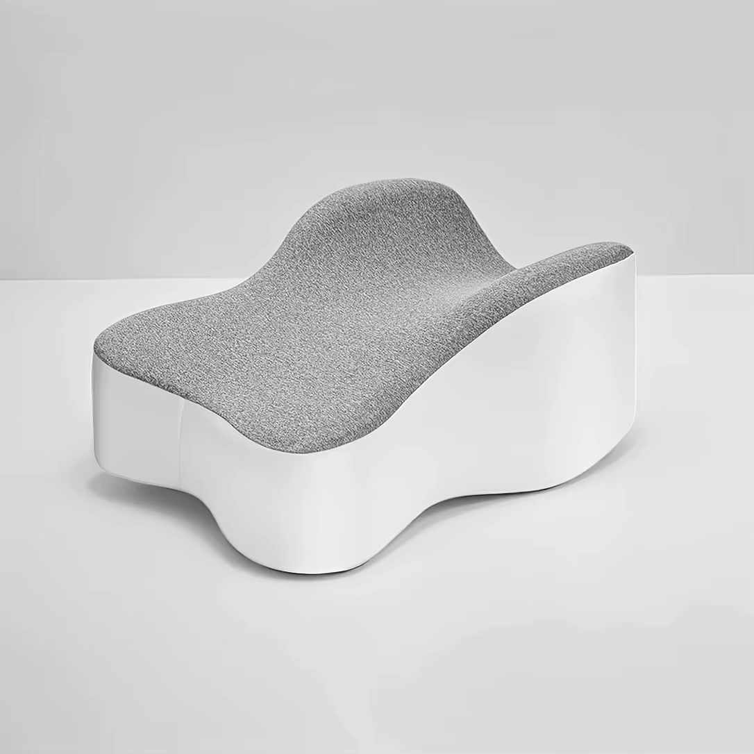 Grand oreiller pour jambes et genoux en mousse à mémoire de forme pour dormir sur le côté – Oreiller
