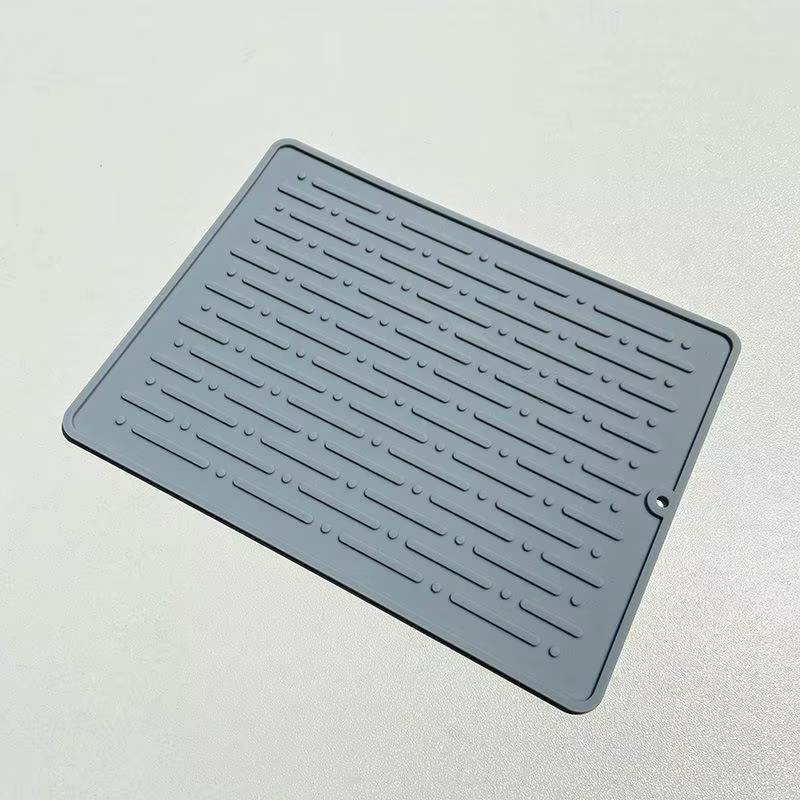Polymères de séchage de vaisselle en silicone pliables, napperon de degré de chaleur, dessous de ver