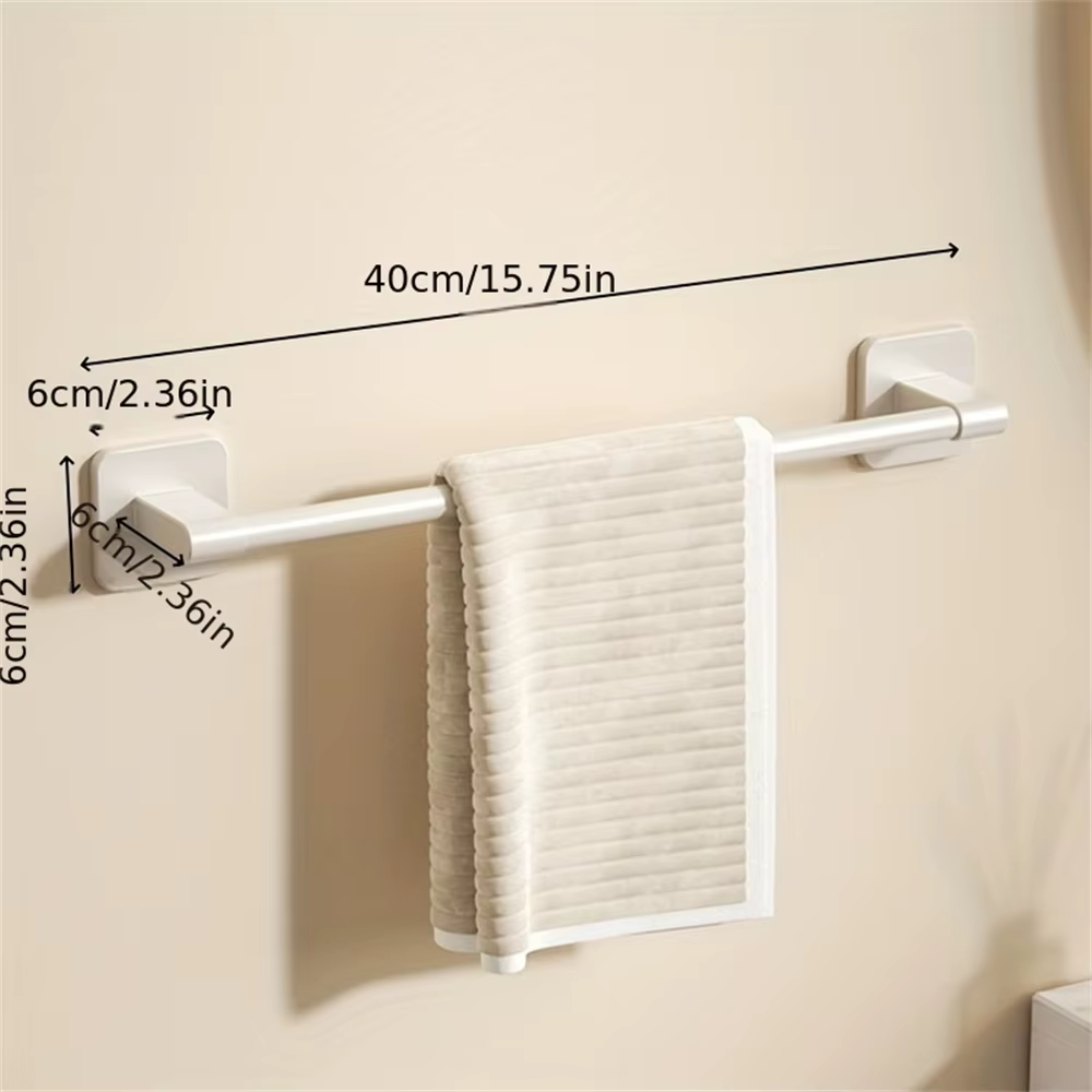 1 pièce d'installations de salle de bain blanc Non perforé mural salle de bain porte-serviettes tail