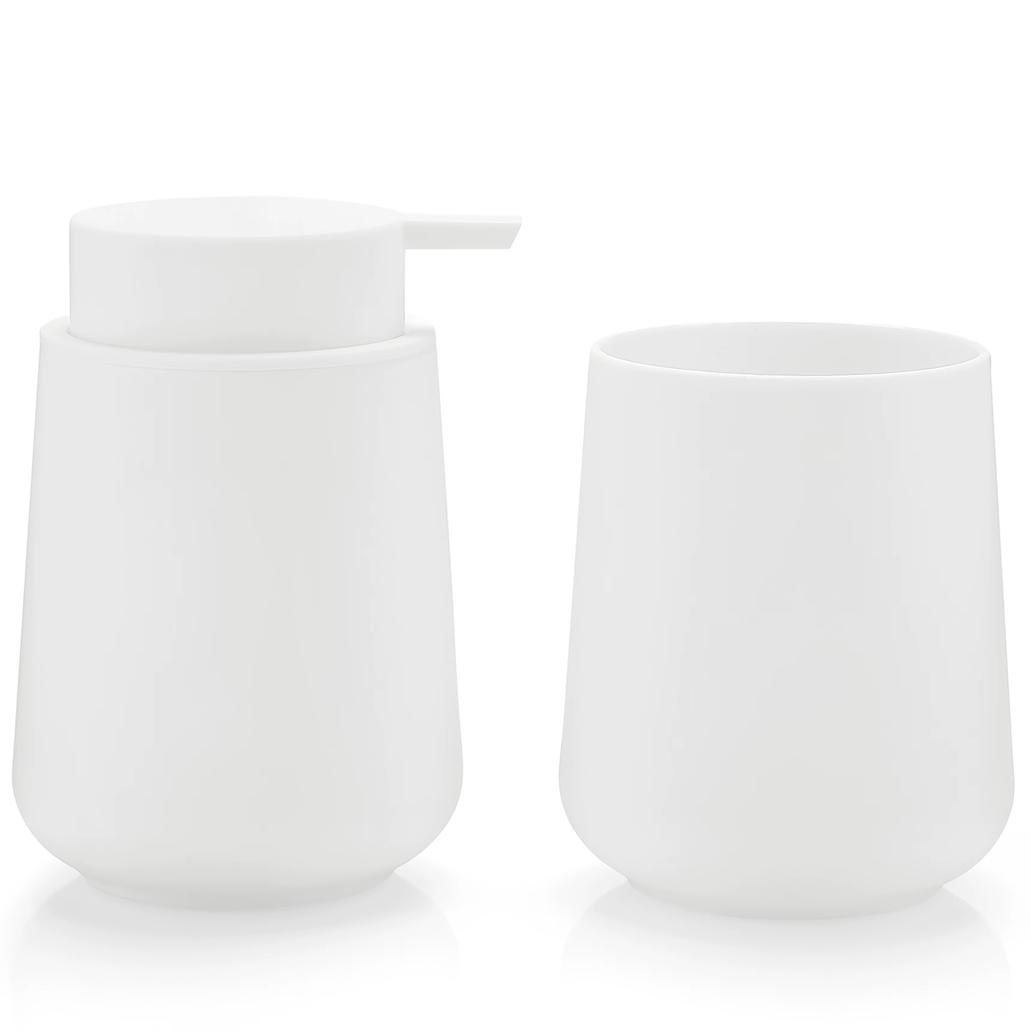 Ensemble d'accessoires de salle de bain – Distributeur de savon et tasse 2 pièces pour décoration de