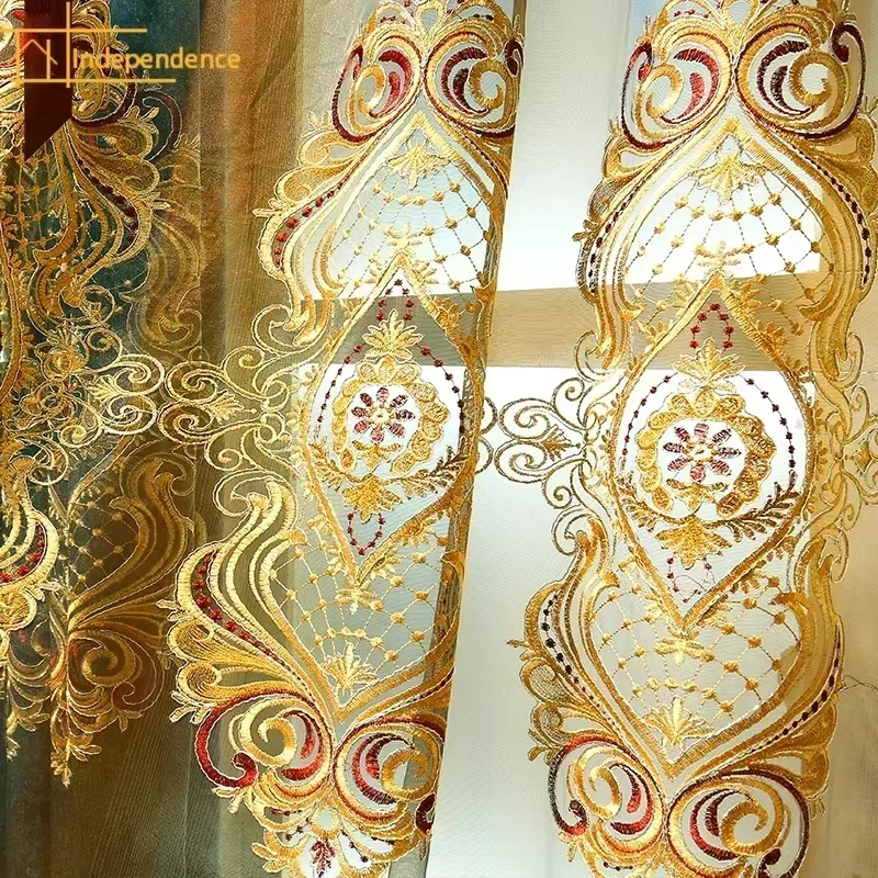 Rideau de luxe de style européen pour salon, chambre à coucher, salle à manger, haut de gamme, Cheni