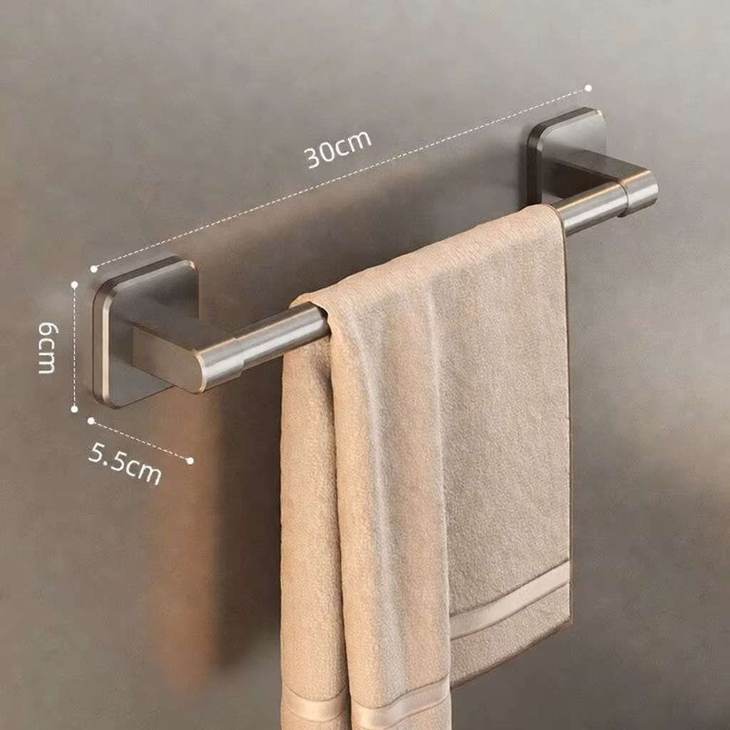 Barre porte-serviettes de salle de bain 30-50 cm, supports muraux robustes pour serviettes, organisa