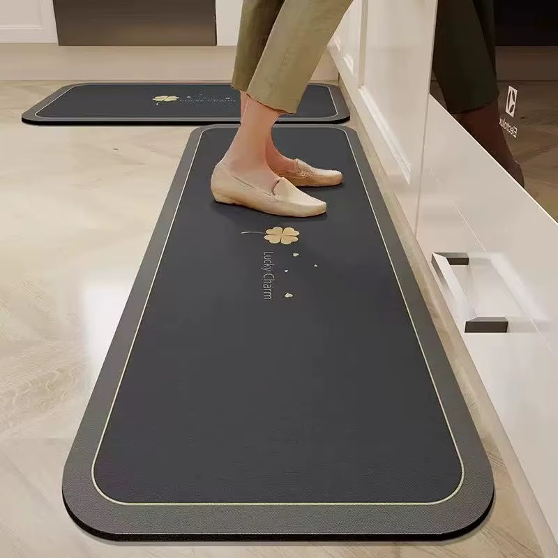 Tapis de sol épais absorbant l'eau pour cuisine, antidérapant, absorbant l'huile, Long, Anti-salissu