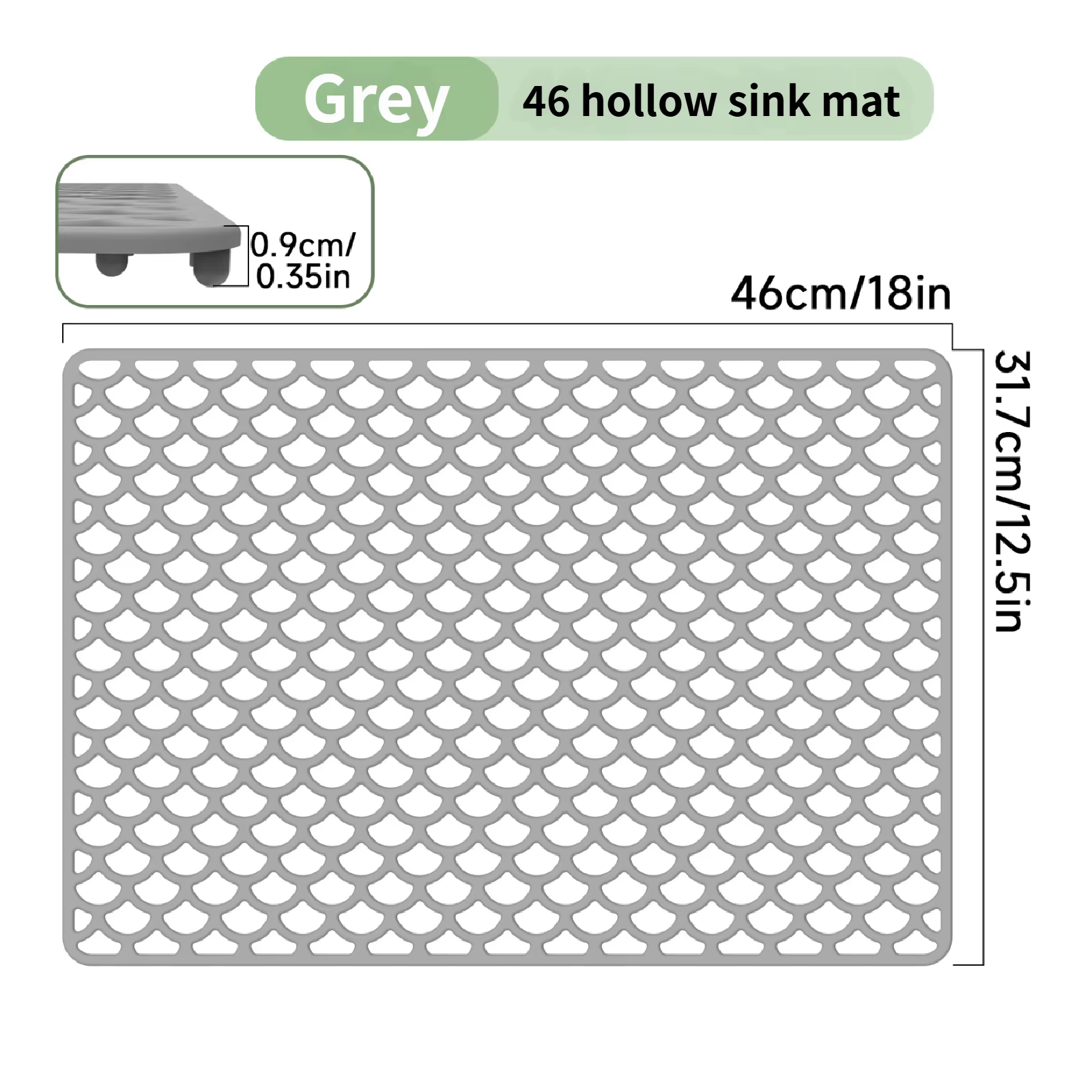 Coussin de protection en Silicone pour fond d'évier, 42/46CM, sans trous, résistant aux rayures, tam
