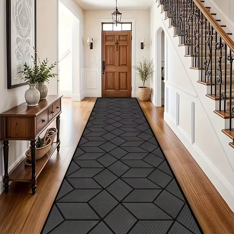 Tapis antidérapant géométrique en marbre pour cuisine, salon, couloir, tapis de sol moderne, tapis d