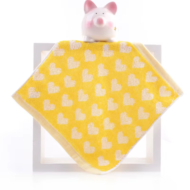 Serviette de bain en coton pour enfants, 1 pièce, 25x25cm, cœur d'amour, petite serviette carrée pou