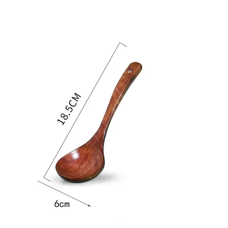 Cuillère ronde en bois à long manche pour la cuisson de la soupe, outils de cuisine Assad pour remue