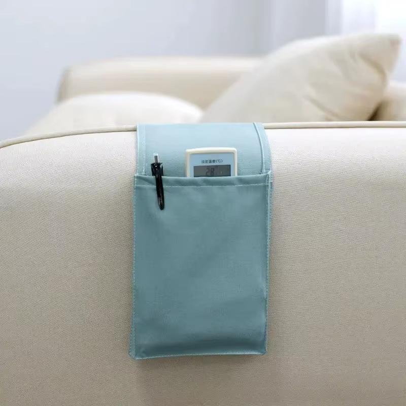 Sac de rangement de chevet en coton et lin, organisateur de lit, sac de bureau, canapé TV, télécomma