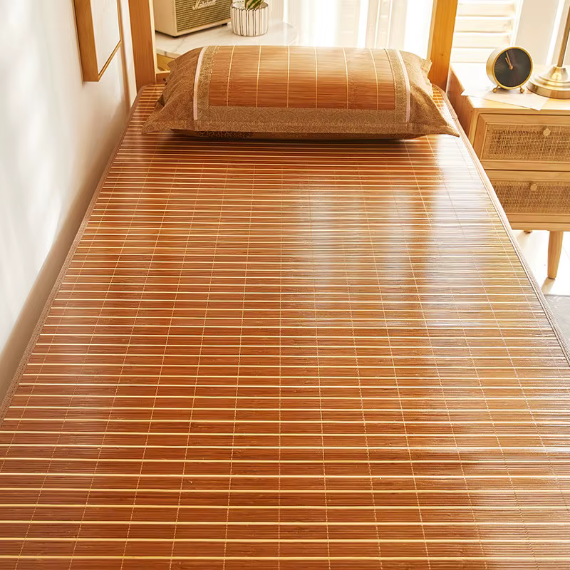 Matelas double face en bambou pour lit d'été, lit simple pour dortoir étudiant, tapis en rotin, lit