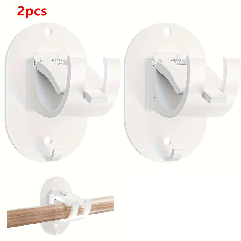 Supports de tringle à rideau sans perçage, 2 pièces, Clips de montage auto-adhésifs pour une Install