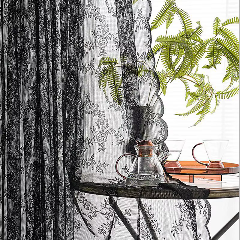 Rideau décoratif en dentelle blanche, pour salon, porte, fenêtre, armoire, chambre à coucher, Tulle 