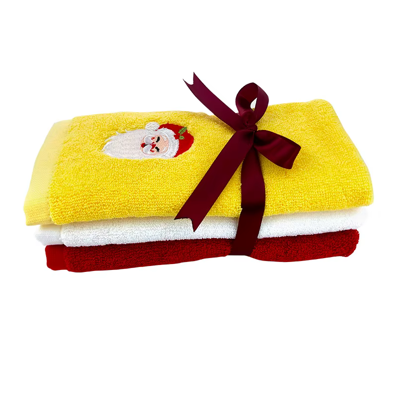 Serviettes de Noël et serviettes de bain, ensemble serviette rouge de Noël et serviette de bain, fou