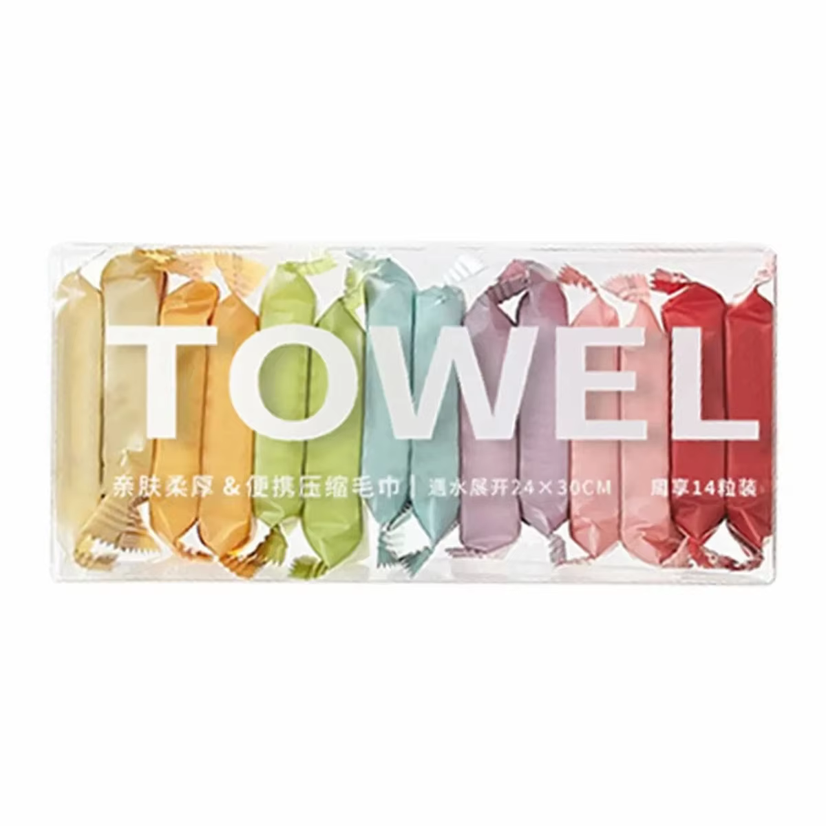14 pièces/boîte, lingettes jetables, serviette de voyage portable, serviette de visage épaisse compr