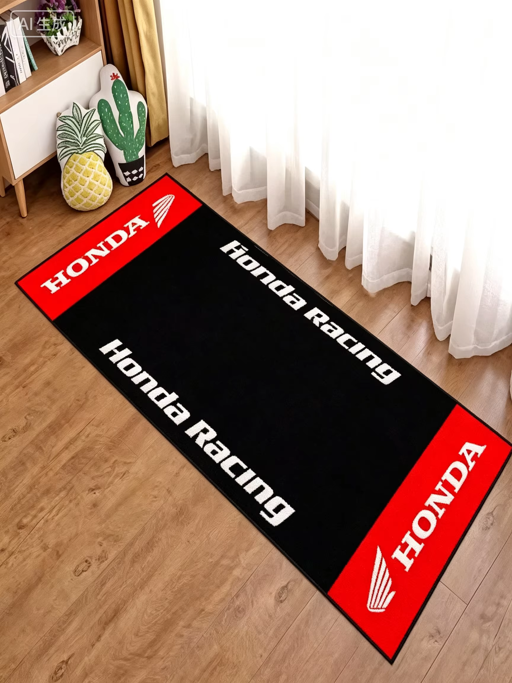 Tapis de garage pour moto HONDA, tapis de présentation moto racing cool, tapis antidérapant pour la