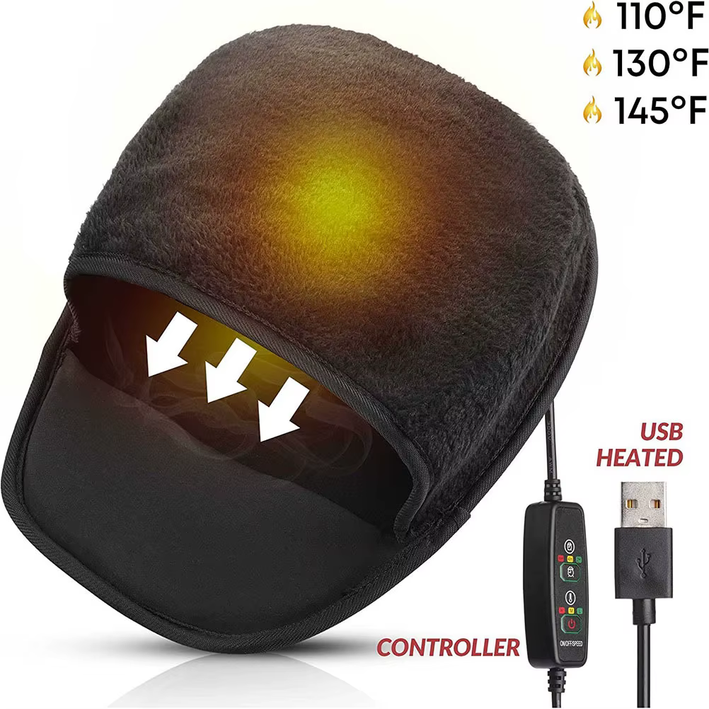Tapis de souris chauffant USB, épais et chaud pour l'hiver, pour ordinateur portable et de bureau, a