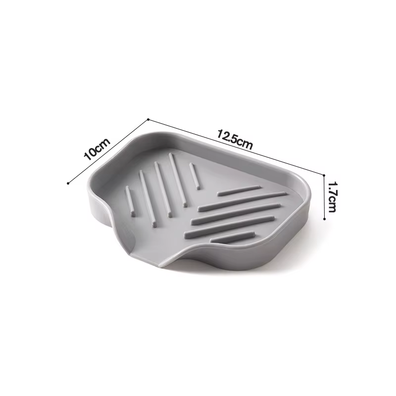 Plateau en Silicone pour évier de cuisine, avec vidange, porte-éponge à savon, support de rangement 