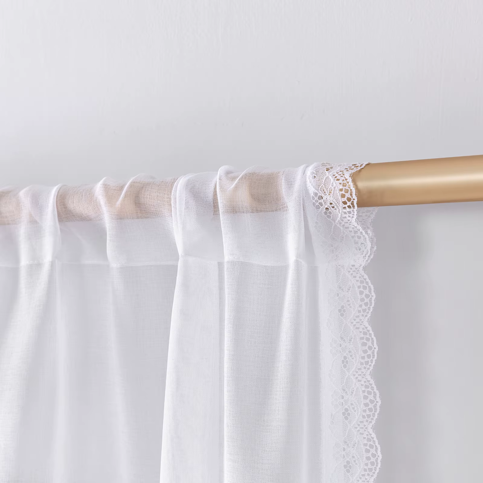 Petites rideaux courts transparents pour cuisine, chambre à coucher, cantonnière en Tulle, dentelle 