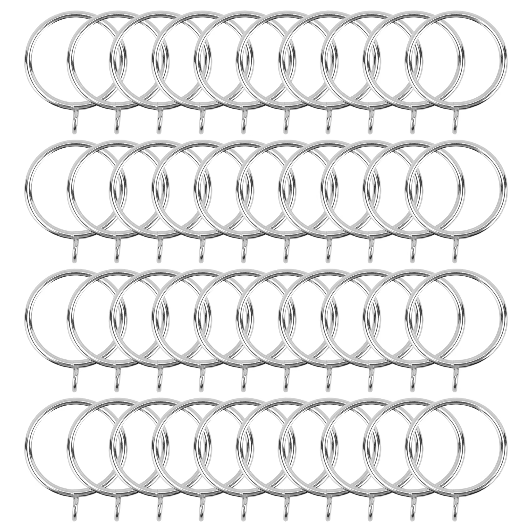 Paquet de 40 anneaux de rideaux, anneaux de rideaux en fer de 38Mm de diamètre interne, anneaux de s