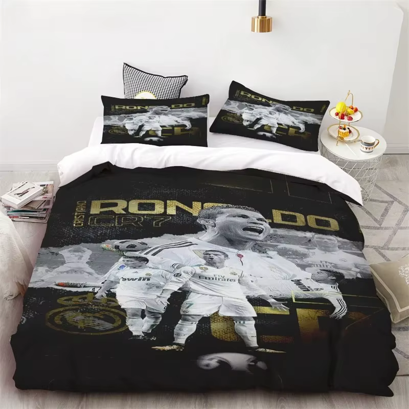Housse de couette Football Star C Ronaldo, ensemble de literie 3d, impression numérique, linge de li