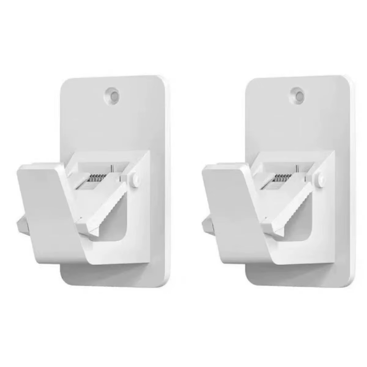 Supports universels pour tringles à rideaux, 2/4 pièces, noirs, sans perçage, adhésifs 3M, jusqu'à 3