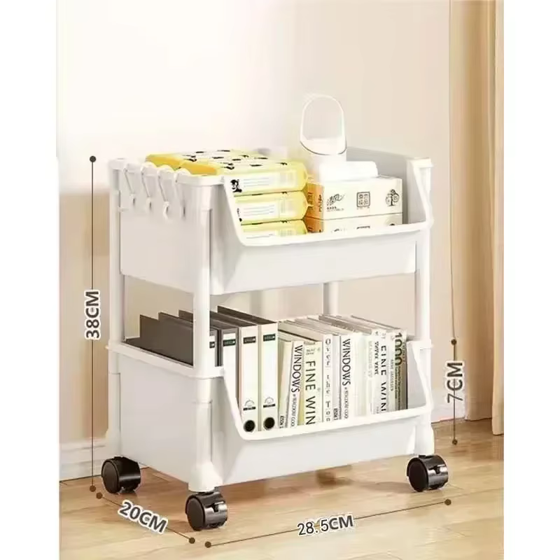 Chariot de rangement roulant polyvalent à 2-5 niveaux avec roues, idéal pour la salle de bain, la cu