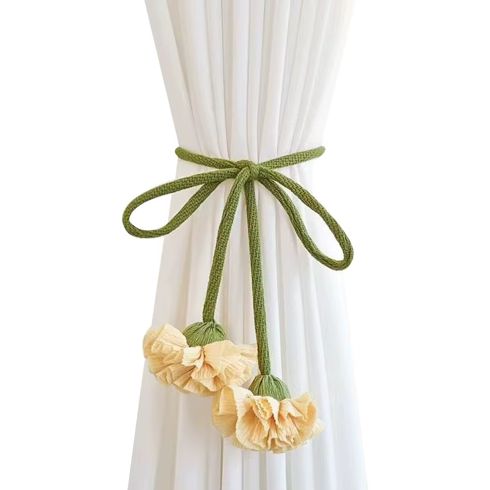 Embrasses de rideaux en forme de fleur, bande élastique, boucles de rideau de fenêtre, salon, chambr