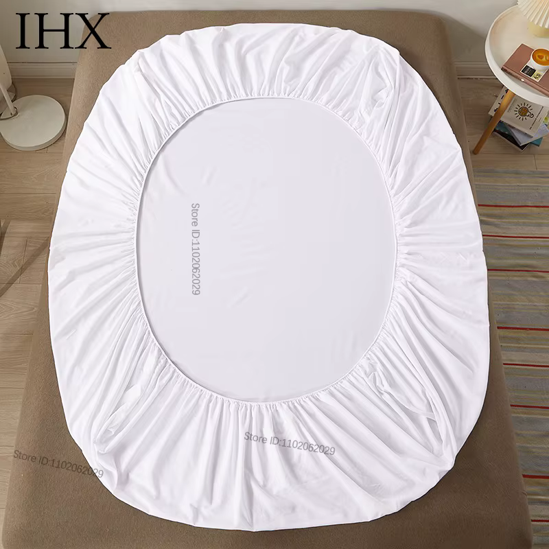 Drap-housse en coton IHX avec bande élastique, protège-matelas pour lit simple, double, king, queen,