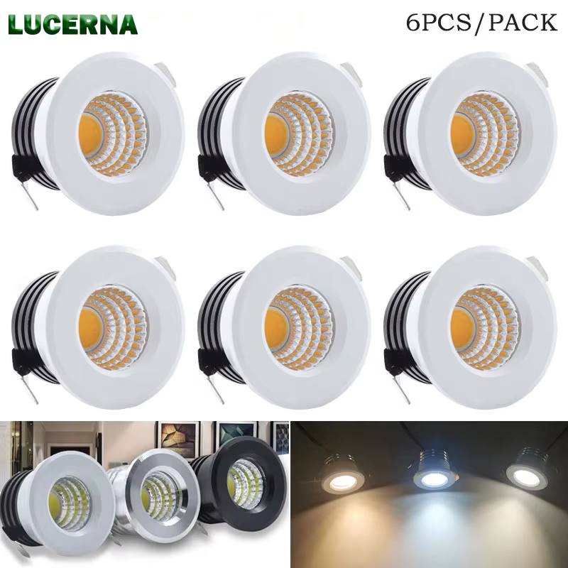 Projecteur Led AC110V 220V vers le bas lumière COB plafonniers lampe lumière LED plafonnier intérieu
