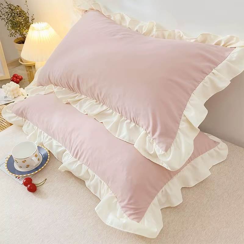 Taies d'oreiller princesse à volants, plusieurs tailles, taie d'oreiller confortable pour adultes et