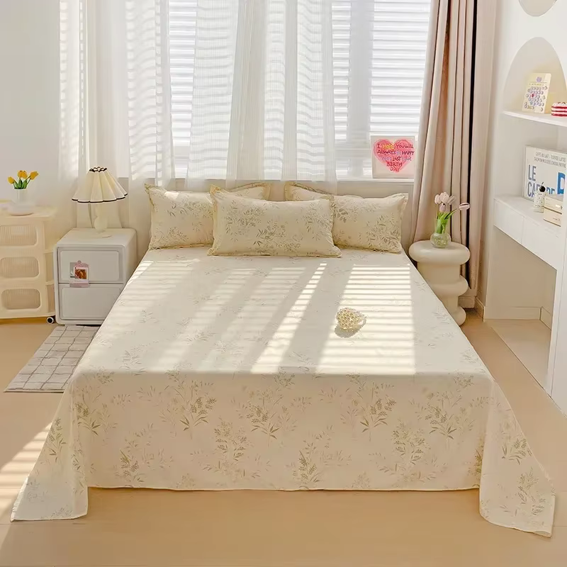 Draps de linge de lit doux de haute qualité, drap de lit Queen Size imprimé, draps supérieurs jumeau